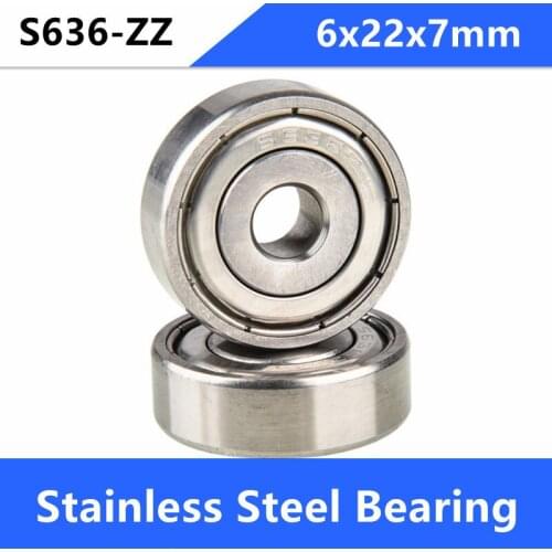 30/50pcs S636ZZ S636 ZZ 6x22x7mm 636 636ZZ stainless steel bearing Deep Groove Ball bearing Miniature mini 6*22*7mm