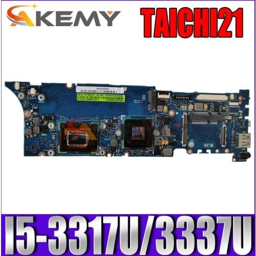 Akemy TAICHI21 Laptop motherboard for ASUS TAICHI 21 original mainboard 4GB-RAM I5-3317U/3337U