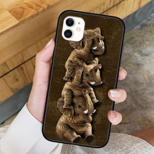 ELEPHANTS SEE NO EVIL HEAR NO EVIL Phone Case For iPhone 11 Pro X XR XS Max 6 7 8 plus Samsung S8 S9 S10 S20 A10 A50