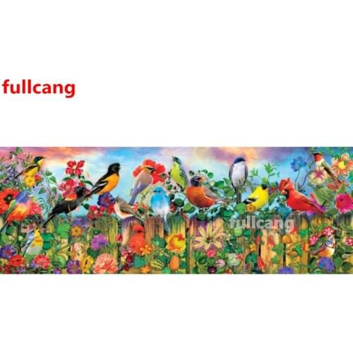 Diy Diamond Painting Abstract colorful Birds Diamond Embroidery Full square round drill 5d Diamond Mosaic animals Flower JX2262
