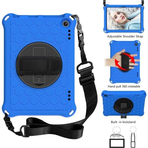 For Amazon Kindle Fire 7 /8 /10 2015 2017 2018 2019 2020 Non-toxic Kids Safe Shockproof Honeycomb Tablet Case Built in kickstand