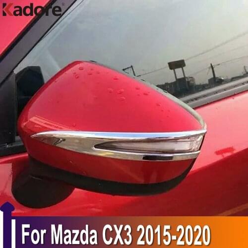 For Mazda CX3 CX-3 2015-2020 Side Door Rearview Mirror Decorative Strip Cover Trim Car Accessories For Mazda CX5 CX-5 2015 2015