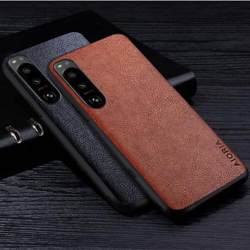 Leather Case For Sony Xperia 5 iii Luxury Style High Grade Retro Litchi PU Material Soft TPU Cover Sony Xperia 5 III Funda