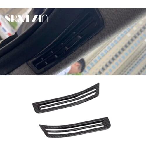 For Hyundai Santa Fe 2019 2020 Window A Pillar Air Condition Vent Outlet Cover Trim Carbon Fiber Inner Accessories Car Styling