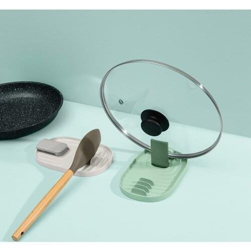 Multifunction Stand Containers Complements Tool Spatula Ladle Shelf Spoon Rest Rack Cover Strainer Pad Kitchen Pot Lid Holder