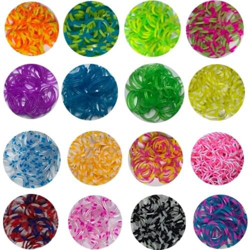 300pcs Loom Rubber Bands DIY Toys For Kids Gift Lacing Bracelet Or Hair Rubber Bands Refill Make Woven Bracelets Girls Wholesale
