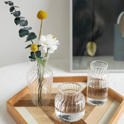 Clear Glass Vase Home Decor Flower Pot Vase Room Decor Vase Decoration Home Wedding Decoration Hydroponic Flower Container