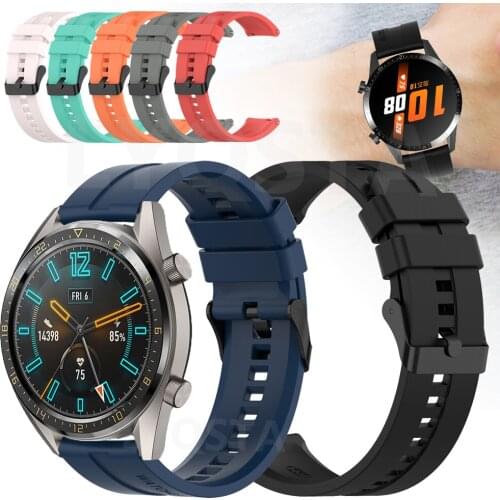 22 20mm Silicone Strap for Samsung Galaxy Watch 3 41 45mm Galaxy Watch 42mm Bracelet For Huawei Watch GT2 46mm Replacement Strap