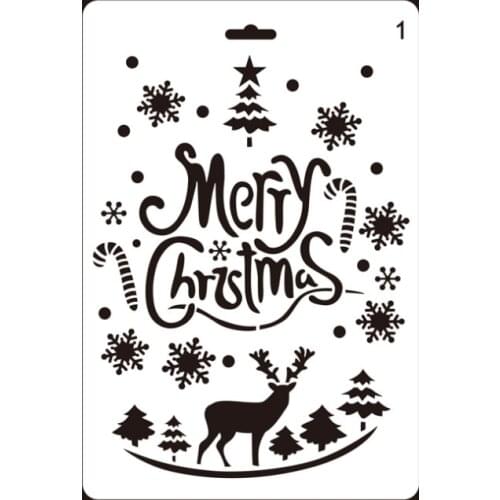 Christmas Layering Stencils for Diy scrapbook/photo album Decorative Embossing coloring,painting stencil,home decor