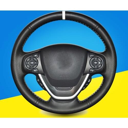 Hand Sewing Car Steering Wheel Cover for Honda Freed Auto Braid On The Steering Wheel Cover DIY Car Styling Interior Accessories
