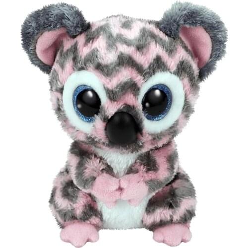 15CM Ty Beanie Glitter Eyes Gray Pink Colorful Koala Series Animal Doll Birthday Gift Decoration Soft Stuffed Plush Toy Kids