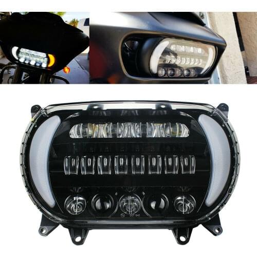Motorcycle LED Headlight Hi-Low Beam Headlamp With DRL Turn Signal For Road Glide 2015 2016 2017 2018 2019 2020