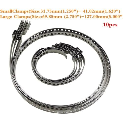 10PCS Drive Shaft CV Boot Clamp Kit Universal Adjustable AXLE CV Joint Boot Crimp Clamps Large & Small Kits fits Left Right