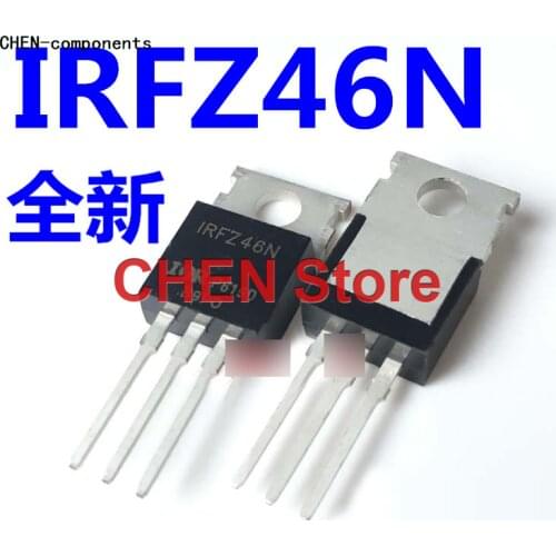 10pcs New IRFZ46N inverter field effect tube 53A 55V commonly used MOS tube