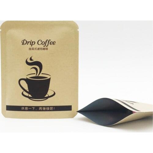 Free Shipping 200pcs/lot Customized Open Top Flat Kraft Paper Al Foil Laminated Heat Sealable Vacuum Pouches Tea Packaging Bags