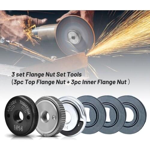 3 Set Flange Nuts M14 Screw Nut Quick Release Replacement Accessories For Bosch Metabo Angle Grinder Machines