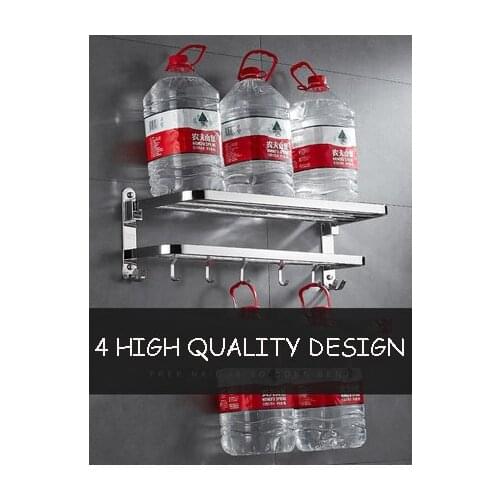 304 Stainless Steel No Need Nail Bathroom Towel Rack Bathroom Free Punch Hardware Pendant Set