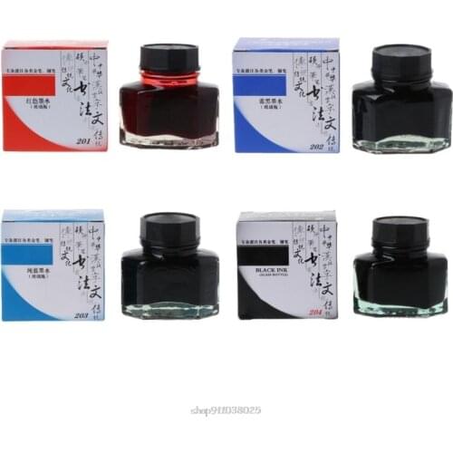 50ml Bottled Glass Smooth Writing Fountain Pen Ink Refill School Student Stationery Office Supplies Mar15 21 Dropship