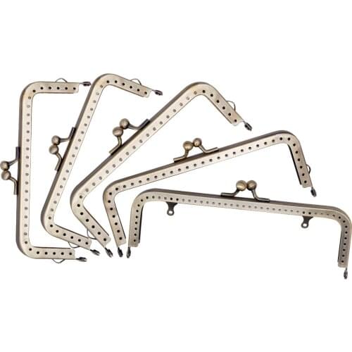 8.5/10.5/12.5 /15/18.5cm Square Metal Purse Frame Handle for Clutch Bag Handbag Accessories Making Kiss Clasp Lock for Bag