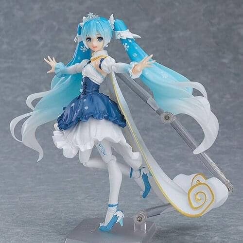 Anime PVC Action Figure Figma EX-054 Snow Miku Statue Figure Model Toys Collectible Model Toy Figurine
