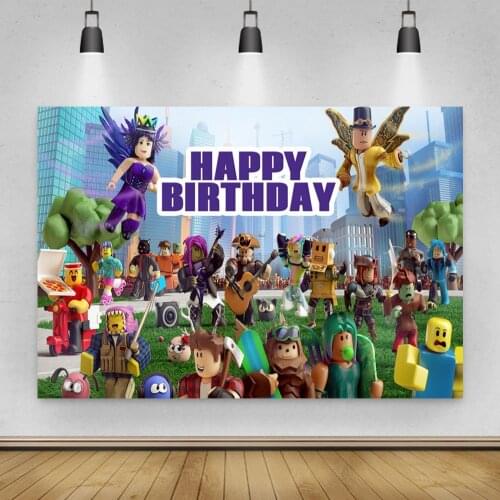 Crazy Outdoor Concert on The Lawn Cartoon Background Boy Birthday Party Decorated Photography Studio 3D Digital Backdrop Cloth