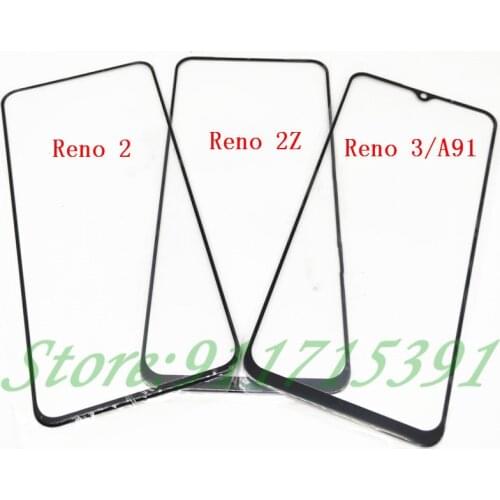 For Oppo Reno 2 Reno 2Z Reno2 Z F Reno 3/A91 Front Glass Touch Screen LCD Outer Panel Lens Repair Part