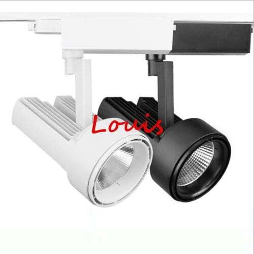 Home commercial Lighting 40W 50W COB LED Track Spotlight 2 Wires 1 Phase LED Rail Lamp for Cloth Shoes Shop Stores Free Shipping