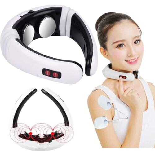 Electric Pulse muscle Neck Massager Back Cervical Vertebra Impulse Massage Acupuncture Magnetic Therapy Relief Pain patch tools