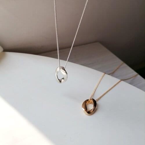 Fashion Jewelry Thin Chain Necklace For Women Girl Gifts Metal Alloy Geometric Penddant Necklace For Party Hot Selling