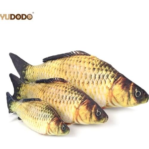 20cm/30cm/40cm Stuffed Simulation Fish Cat Catnip Toy Plush PP Cotton Padded Fish Cat Scratch Board Toy For Pet Cat Kitten