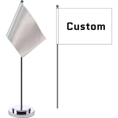 DIY Table Flag 9" x 6"- DIY Desktop Desk Flag Table Display with Sticks & Bases