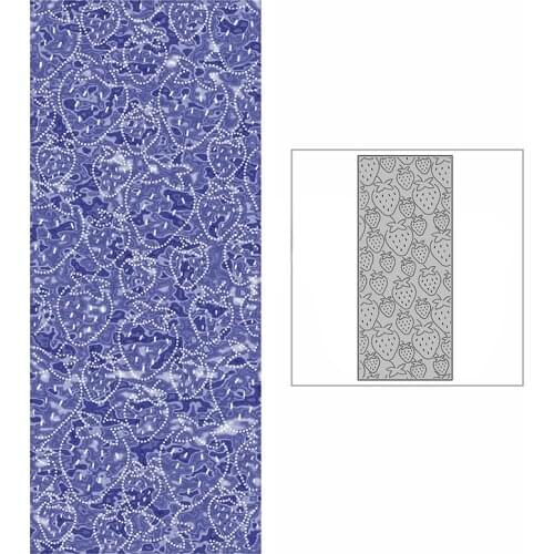New Slim Dotted Strawberry Background Plate 2021 Metal Cutting Dies for Scrapbooking and Card Making Embossing Craft No Stamps