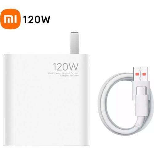 Original Xiaomi Quick Charge 120W Charger Mi Turbo Charger Fast Charge with Type-C Cable for Xiaomi 10 Ultra Smartphone Laptop