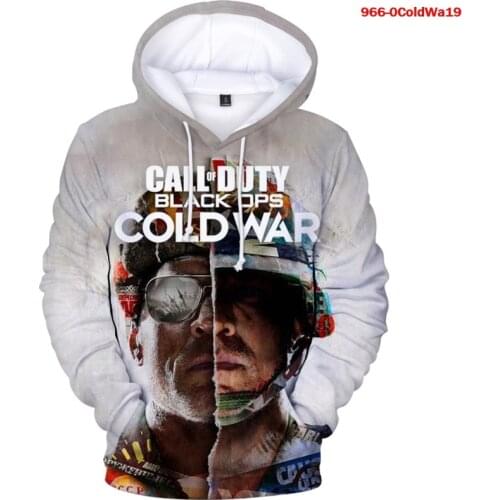 Autumn Winter Hot Sale Sweatshirt Call of Duty Black Ops Cold War 3d-printed Hoodie Pocket Black Coat Mens Hoodie Manufacturer