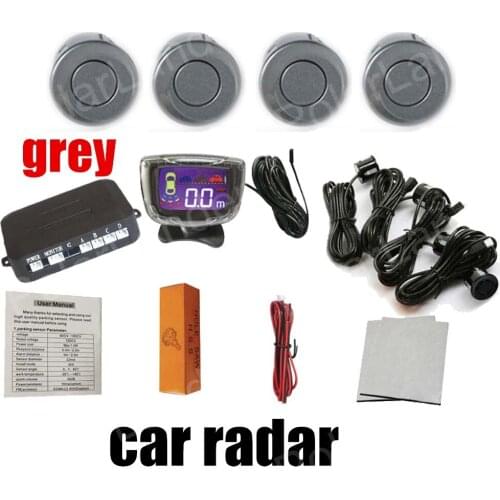 New for all cars 9 colors Parking Sensor Reverse Backup Radar LCD Display monitor 12V 4 Sensors Buzzer Auto Detector System