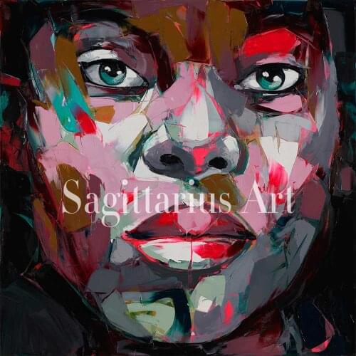 Handmade Hand painted Modern Francoise Nielly Abstract Wall Decor Fine Art Untitled 70 Oil Painting Artwork Canvas Painting art