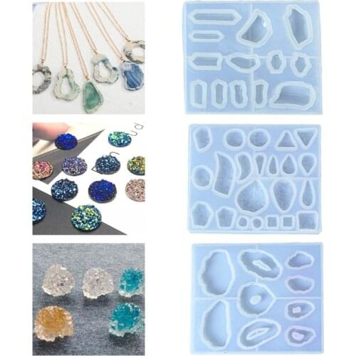 Earrings Epoxy Resin Mold Ear Studs Dangle Casting Silicone Mould DIY Crafts Jewelry Necklace Pendants Making Tool