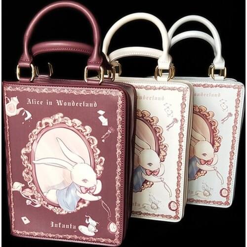 Lolita Alice Rabbit Crossbody Handbag Shoulder Messenger Bag Lip Shopping Tote Cosplay Girl