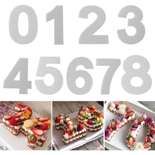 Numbers Cake Mould Set PET Decorating Baking Mold DIY Kitchen Tool For Birthday Pastry Cake Tools Bakeware Kitchen,Dining Bar