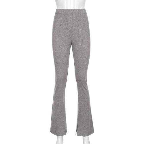 Women Split Side Skinny Pencil Pants Elastic High Waist Long Trousers Y2K Capris Workout Joggers Sweatpants Lady Streetwear