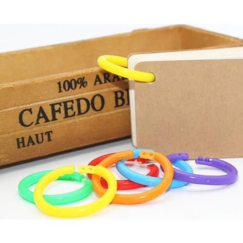 10pcsEarly Education Book Binding Ring Tearing Bad Card Ring Plastic Opening Ring Finishing Random Ring Binder Book Binding