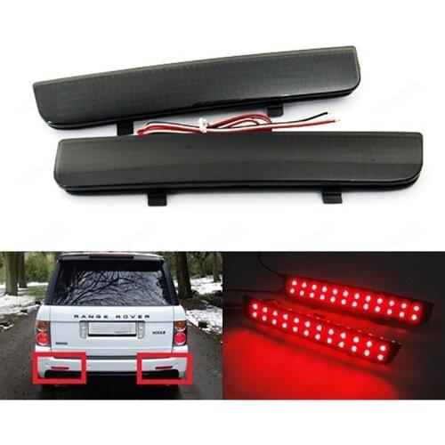 2Pcs 24 LED Rear Bumper Reflector Tail Brake Signal Turn Light For Land Rover L322 2003-2012 /Freelander 2 / LR2 08-13