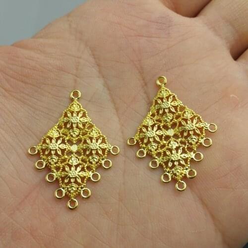 4pcs/lot 25x34mm brass color for earring Hand chain brooch accessories Jewelry DIY Components handmade