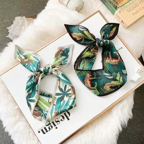 9X90CM) * 2021 NEW Cute thin and long small silk scarf womens all-match scarf 6# Colors