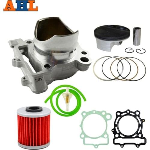 AHL Bore Size 77mm Air Cylinder Block & Piston & Rings &Oil Tube & Oil Filter & Fuel Filter Kit For Kawasaki KXF250 2009-2016