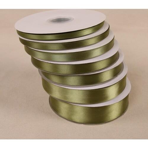91 meters) 6mm-50mm Olive green Satin Ribbon DIY Bow Craft Decor Wedding Party Decoration Gift Wrapping Scrapbooking Supplies