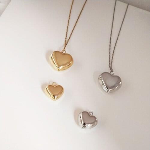 1pc New Glossy Heart Pendant Necklace Cute Charms Necklaces Women Girls Fashion Memorial Jewelry