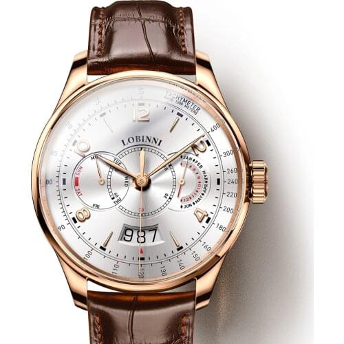 LOBINNI mens automatic watches,men wrist watch Switzerland man mechanical wristwatch waterproof clock sapphire top luxury brand