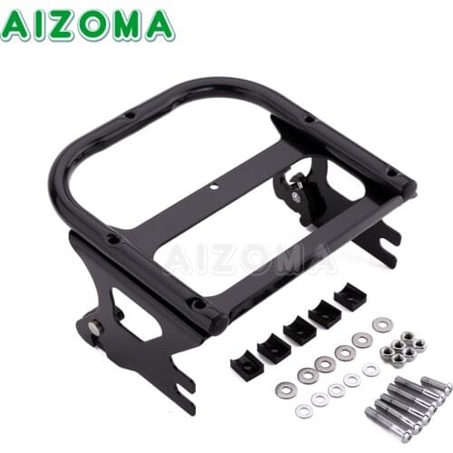 Black Motorcycle Tour Detachable Mounting Luggage Rack For Harley Touring Road King Road Glide Street Electra Glide 1997-2008