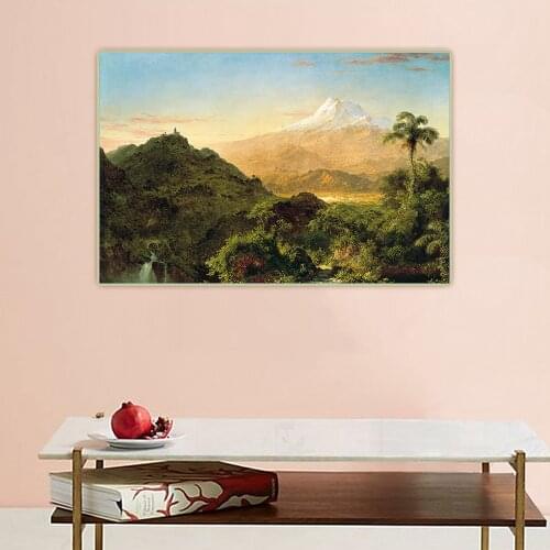 Citon Frederic Edwin Church《South American Landscape》Canvas Art Oil Painting Artwork Picture Backdrop Wall Decor Home Decoration